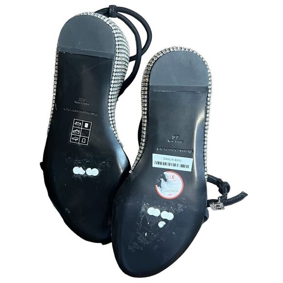 Alexander Wang Dahlia Crystal-Embellished Wedge 105mm Sandals NWOB Size 37 - Picture 11 of 11